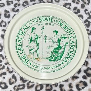 North Carolina State Seal Decorative Plate